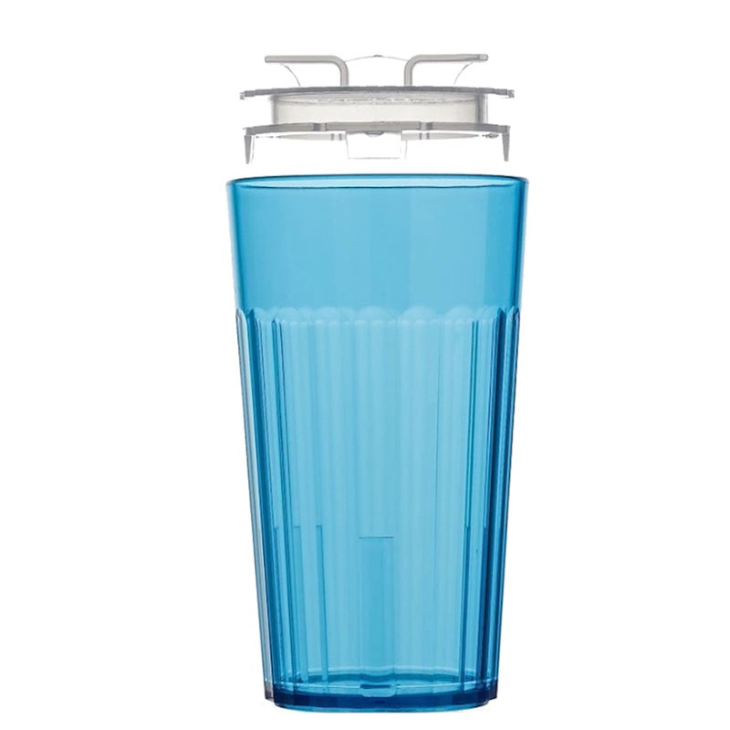 Reflo Smart Cup Bundle (Blue 1-Pack) Montessori Weaning Training for Toddlers, Slow-Spill Open-Cup Design, 360 Rim Flow-Control, Made in USA, BPA-Free, E-Guide via QR Code - Image 1